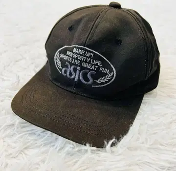 레어! 빈티지 아식스 캡 블랙