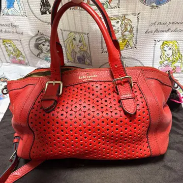 케이트 스페이드 천연 가죽 빨간색 숄더백