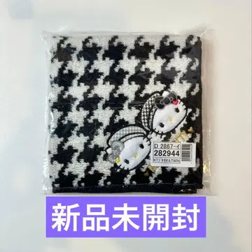 산리오 헬로키티 흑백 걸리시 쌍둥이 코디 타월 손수건