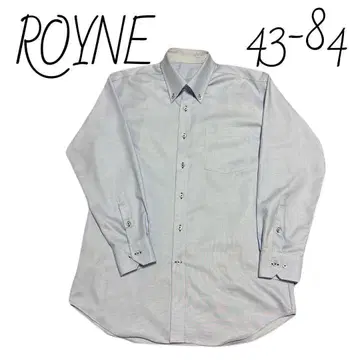 로이네 ROYNE 버튼 다운 긴팔 셔츠 43-84 와이셔츠 블루