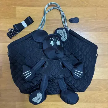 MICALLE MICALLE 토트백 블랙 봉제 인형 포함