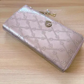 Pinky&Dianne 장지갑 핑크 골드 라메 새상품급