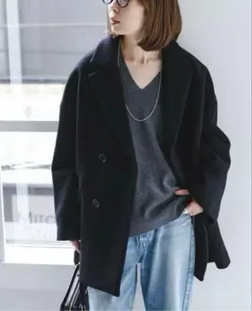 noble MTR 오버 코트 블랙 38