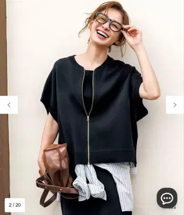 unfilo 스고 기능미 니트 슬리브리스 블루종