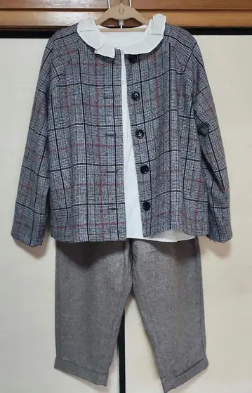 새상품급 파스아파스 자켓 체크 무늬