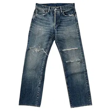 MINEDENIM 스탠다드 스트레이트 디스트레스드 7