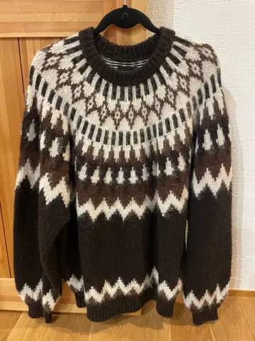 BEAMS 노르딕 무늬 니트 M