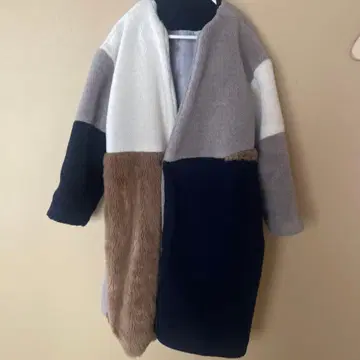 플리스 코트 보아 롱