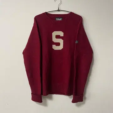 현행 Schott N.Y.C 스웨터 BURGUNDY XL
