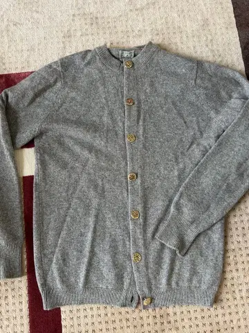 Glenshiel 캐시미어 100% 긴팔 가디건 그레이