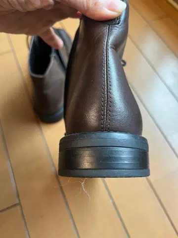 브라운 지퍼 부츠 37