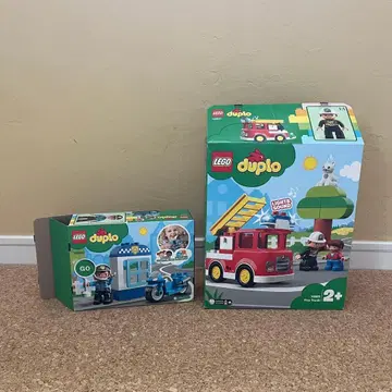 LEGO Duplo 경찰 바이크와 소방차 세트