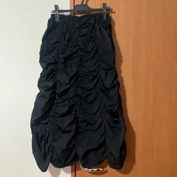 emmi 나일론 개더 롱 스커트