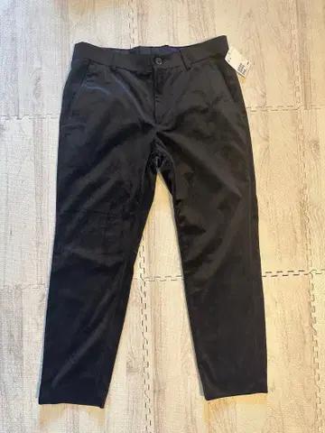 택 포함 미사용 새상품 H&M 블랙 벨로아 슬랙스