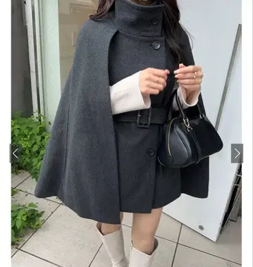 GRL 벨트 포함 하이넥 케이프 스코트