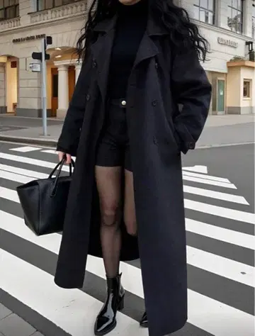 롱 코트 블랙