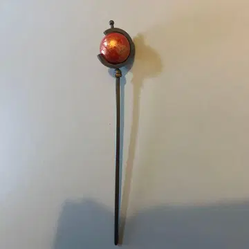 wargo 헤어콤 와지마 칠기 일본 비녀 태양 천구 앤티크 천체