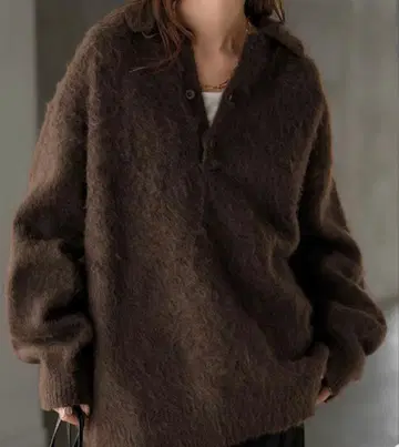 니트 샤기 니트 여성용 상의 스웨터