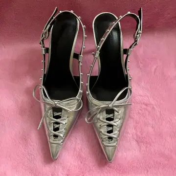 IS MY 7LUCKY/실버 펌프스