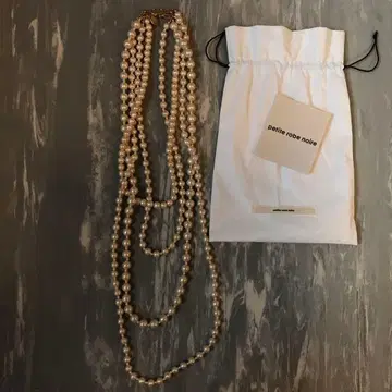 [레어] petite robe noire / 코튼 펄 목걸이 (4연)