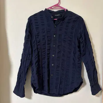 NANO UNIVERSE 네이비 긴팔 셔츠 셔츠 오피스 캐주얼