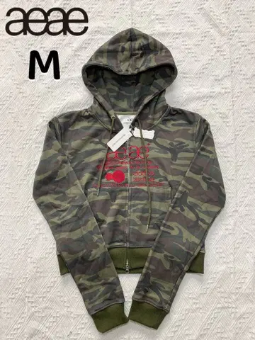 aeae 카모플라쥬 숏 기장 후드티 새상품