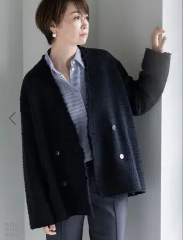 OUTERSUNSET x ROPE' 트위드 자켓 헤미 에미리 콜라보