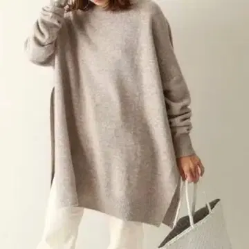 프레임워크 FRAMeWORK 와이드 튜닉 풀오버 베이지