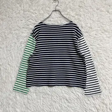 [ BEAMS BOY ] 보더 티셔츠 (F) 긴팔 패치