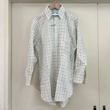 HILDITCH&KEY 타탄 체크 울 코튼 버튼다운 셔츠