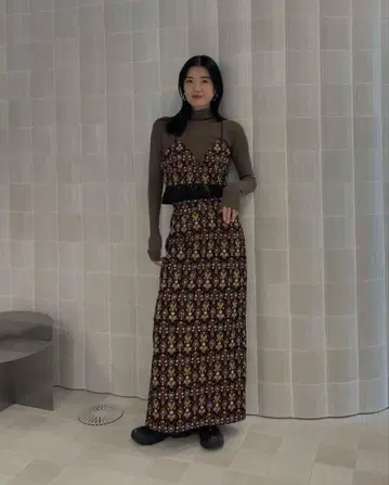 INDIA EMBROIDERY BUSTIER & SKIRT BAG 세트