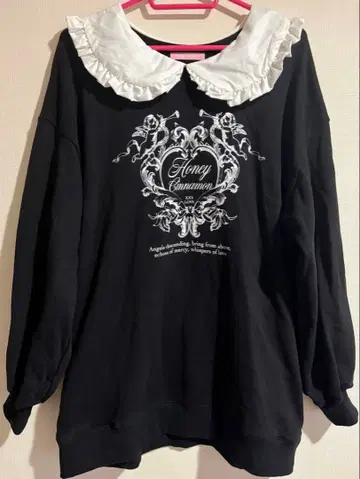 honey cinnamon 트레이닝복 맨투맨 원피스 둥근 카라 천사 깃털