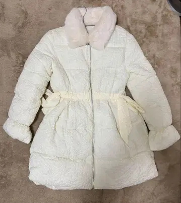 프렌치 걸리시 플레어 다운 코트 화이트