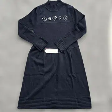 미사용 새상품 Super Beauty 네이비 긴팔 원피스