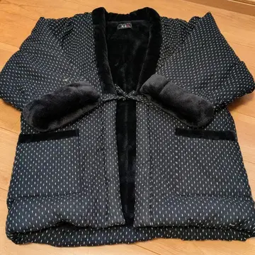 [ 인동 ] 한텐 룸웨어 겉옷 L~2L 블랙 보아 안감 포켓