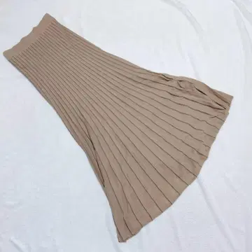 KN0523 [미라 오웬] 롱 스커트 [F] 베이지 타이트 플레어 밴딩