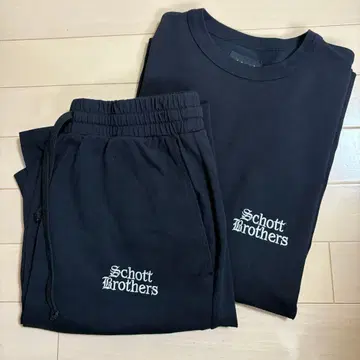 schott 반팔 T셔츠 하프 팬츠 셋업