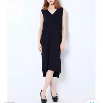 EMODA V/N 디자인 글로스 원피스 블랙