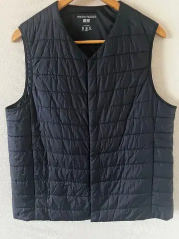 UNIQLO WARM PADDED 다운 베스트 L 네이비