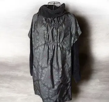 오시마 소매 꽃무늬 튜닉 (후드 부착 개더 마감)