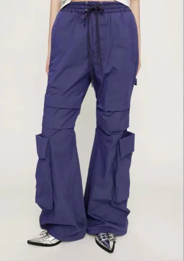 SLY 퍼플 카고 팬츠 워크 팬츠 포켓 부착 M 사이즈