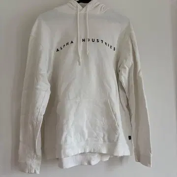 ALPHA INDUSTRIES 화이트 후드티