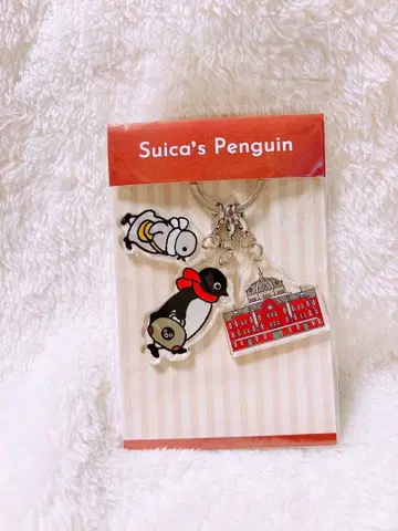 [ 미개봉 새상품 ] Suica 펭귄 3단 아크릴 키링 도쿄역사