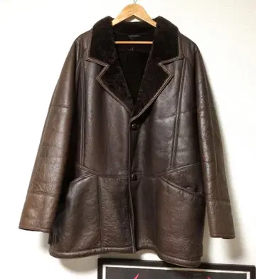 고품질 핀란드제 양가죽 리얼 무스탕 코트 남성용 FRIITALA 브라운