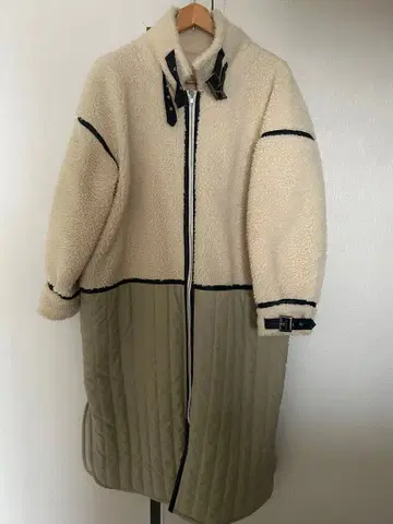 보아 퀼팅 롱 코트