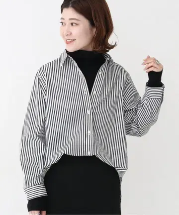 스픽 앤 스팬 22SS 코튼 셔츠 블라우스 스트라이프