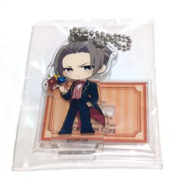 [ 미사용 ] 캡콤 카페 미츠루기 레이지 아크릴 스탠드 키링 역전재판