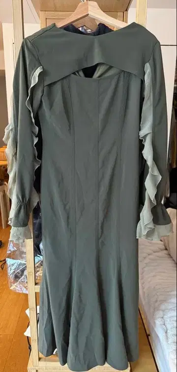 knuth Marf 올리브 그린 맥시 드레스