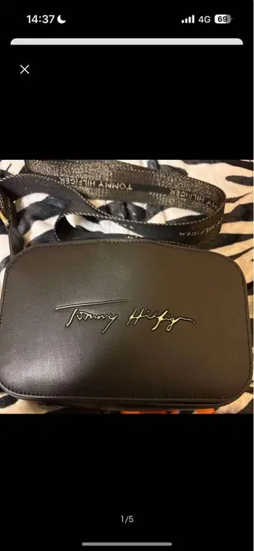 타미힐피거 블랙 숄더백