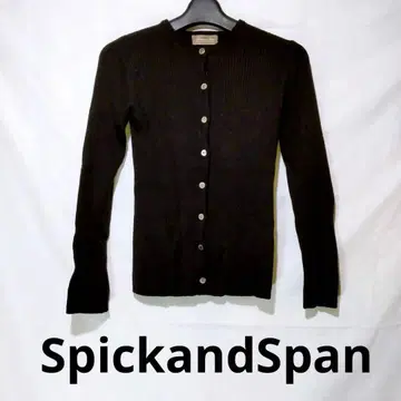 새상품급 spickandspan 울 가디건 검정 블랙